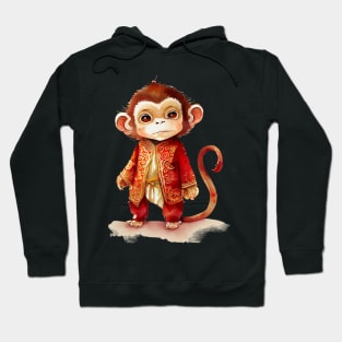 Watercolor Chinese Zodiac Year of the Monkey Hoodie